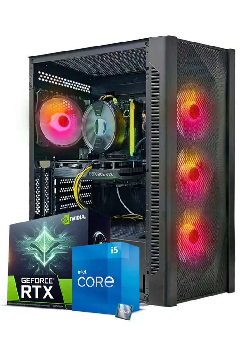 Raime Gaming PC, Intel Core I5-13400F, RTX 3060 Graphics, 16GB RAM, 1TB SSD, 120mm Air Cooler, Windows 11 Pro, RGB Black Case Raime Gaming PC, Intel Core I5-13400F, RTX 3060 Graphics, 16GB RAM, 1TB SSD, 120mm Air Cooler, Windows 11 Pro, RGB Black Case